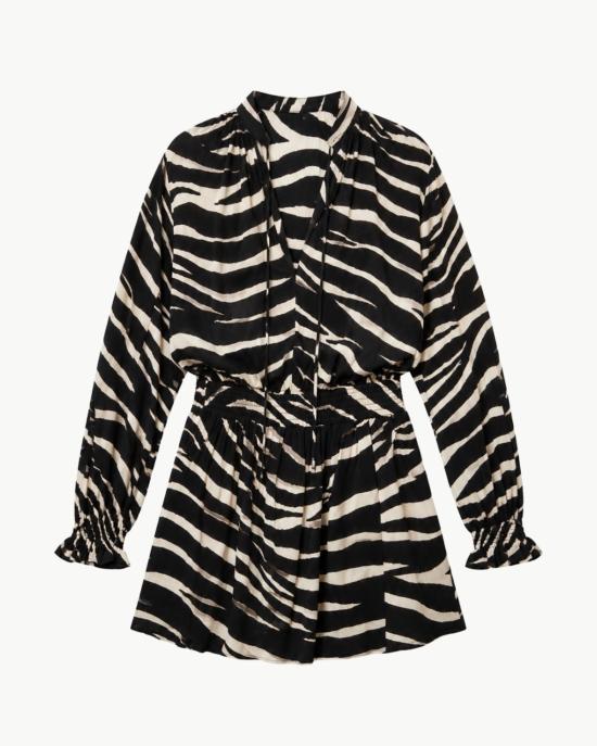  자딕앤볼테르 숏 원피스 Zadig & Voltaire Rayados 소프트 지브라 드레스 블랙