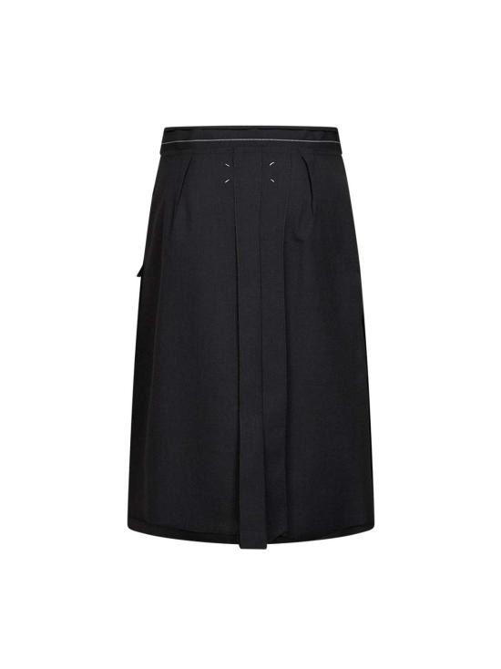 마르지엘라 롱 스커트 메종  미디 스커트 블랙 - MAISON MARGIELA