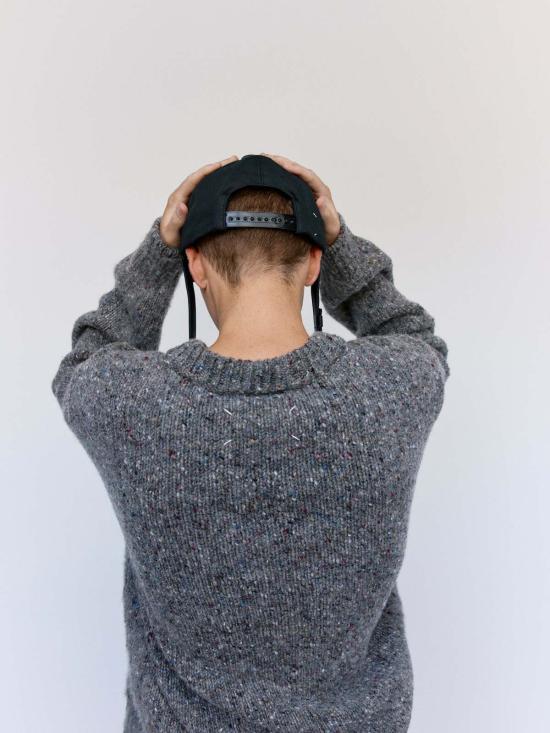  마르지엘라 스웨터 메종  멜란지 울 브이넥 - MAISON MARGIELA