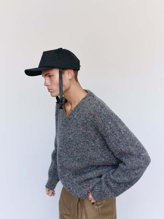  마르지엘라 스웨터 메종  멜란지 울 브이넥 - MAISON MARGIELA