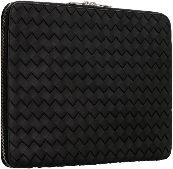  보테가베네타 브리프케이스 Bottega Veneta Intrecciato Hydrology 도큐먼트 케이스 파우치 블랙 - BOTTEGA VENETA