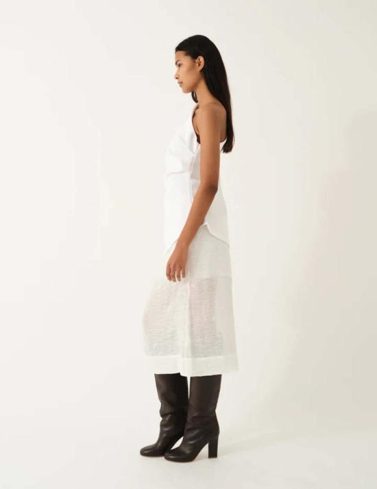  The Garment x Tomorrow 롱 스커트 더 가먼트 X 투모로우 글램 비대칭 티 크림 - OTHER BRANDS