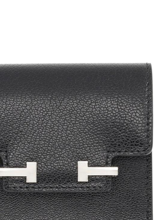  톰포드 지갑 톰 포드 오베 E W 송아지 가죽 카드홀더 블랙 - TOMFORD