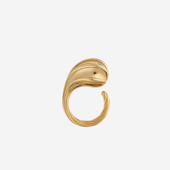  보테가베네타 반지 보테가 베네타 드롭 링 18K 골드 도금 - BOTTEGA VENETA
