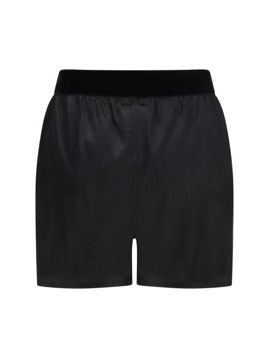  톰포드 숏팬츠 스트레치 실크 새틴 블랙 PJ 쇼츠