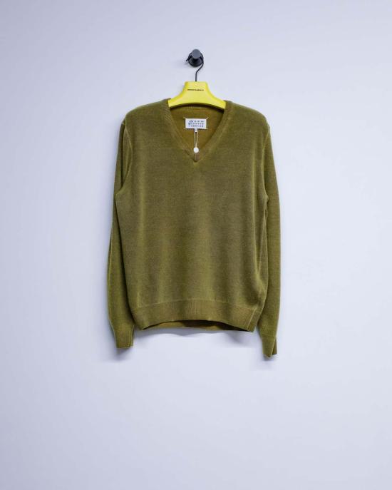  마르지엘라 스웨터 메종  버진 울 브이넥 - MAISON MARGIELA
