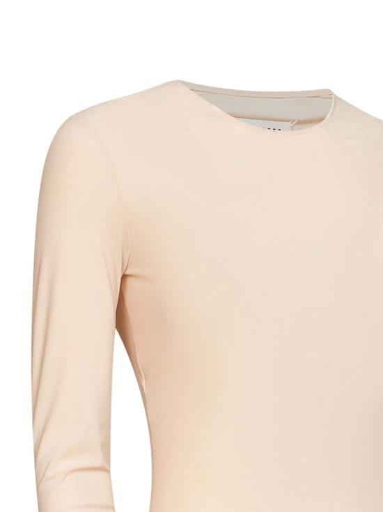  마르지엘라 바디수트 티셔츠 메종  테크니컬 저지 보디수트 베이지 - MAISON MARGIELA