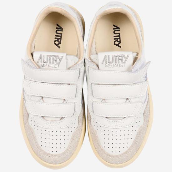  [키즈] 오트리 스니커즈 키즈  스트라이프 스니커즈 가죽 트레이너 멀티 - AUTRY
