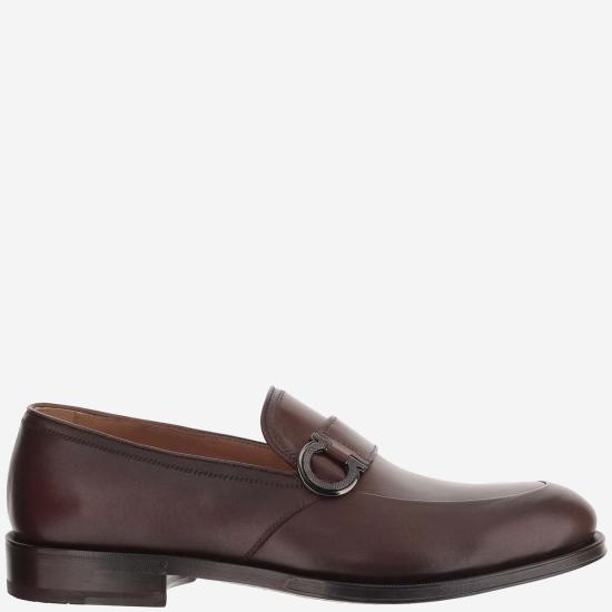  살바토레 페라가모 로퍼 페라가모 가죽 간치니  브라운 - SALVATORE FERRAGAMO
