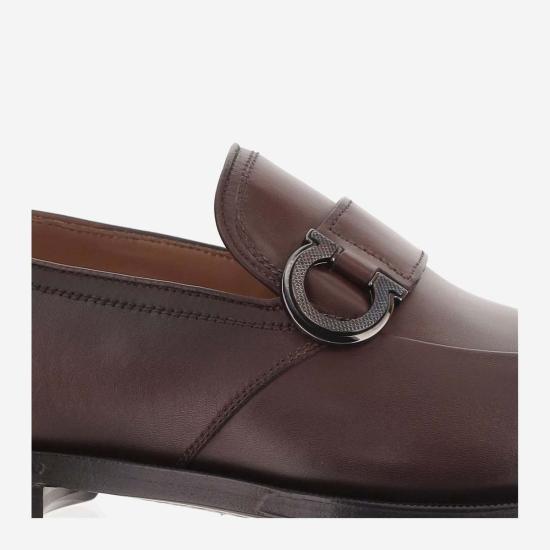  살바토레 페라가모 로퍼 페라가모 가죽 간치니  브라운 - SALVATORE FERRAGAMO