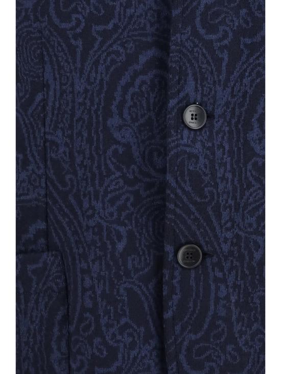  에트로 수트 자켓 아르니카 울 블렌드 재킷 블루 - ETRO