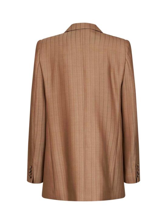  에트로 수트 자켓 더블 브레스트 울 블레이저 머드 - ETRO