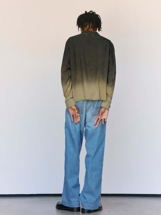  마르지엘라 긴팔 셔츠 메종  레이온 그라데이션 체크 - MAISON MARGIELA