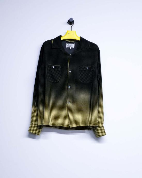  마르지엘라 긴팔 셔츠 메종  레이온 그라데이션 체크 - MAISON MARGIELA