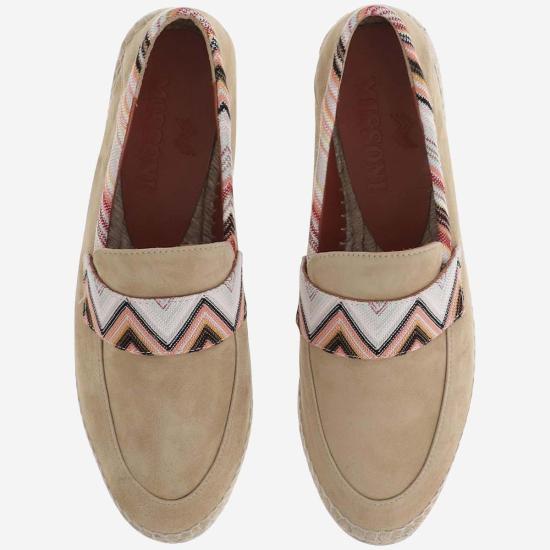  미소니 로퍼 미쏘니 비스코스 블렌드 에스파드리유 베이지 - MISSONI