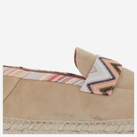  미소니 로퍼 미쏘니 비스코스 블렌드 에스파드리유 베이지 - MISSONI
