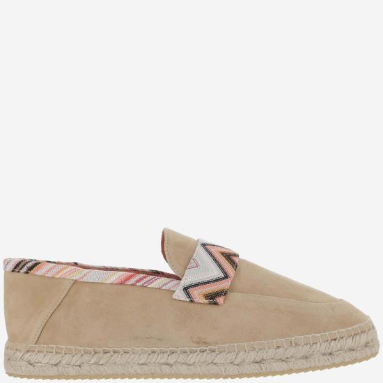  미소니 로퍼 미쏘니 비스코스 블렌드 에스파드리유 베이지 - MISSONI