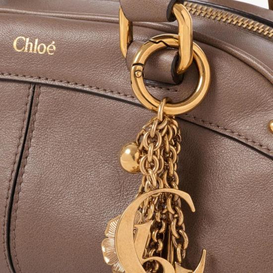  끌로에 가방 스몰 볼링백 소프트 레더 핸드백 베이지 - CHLOE