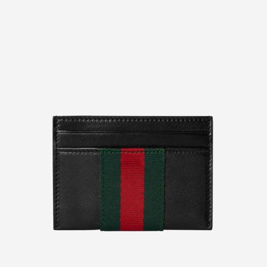  구찌 카드지갑 가죽 카드홀더 블랙 - GUCCI
