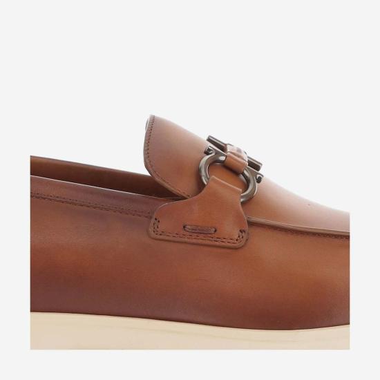  살바토레 페라가모 로퍼 페라가모 송아지 가죽  라이트 브라운 - SALVATORE FERRAGAMO