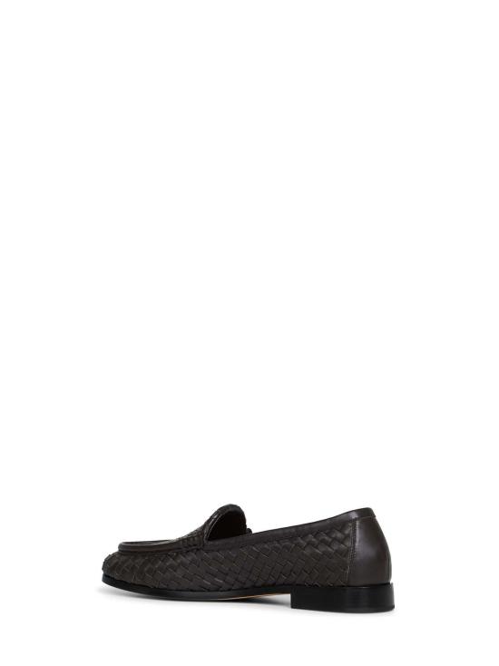  보테가베네타 로퍼 Bottega Veneta Silenzio 인트레치아토 나파 가죽  브라운 - BOTTEGA VENETA