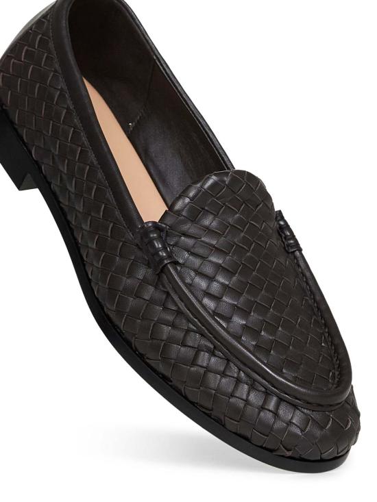  보테가베네타 로퍼 Bottega Veneta Silenzio 인트레치아토 나파 가죽  브라운 - BOTTEGA VENETA