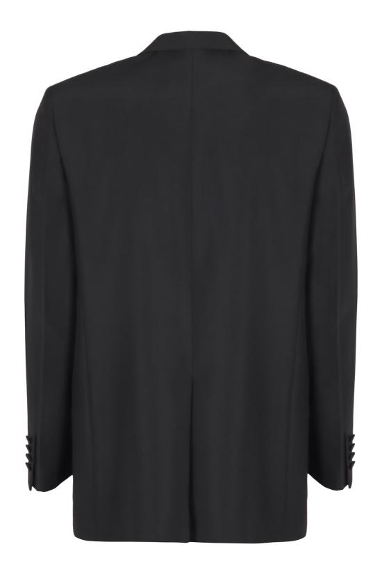  구찌 수트 자켓 더블 브레스트 테크니컬 파나마 재킷 블랙 - GUCCI