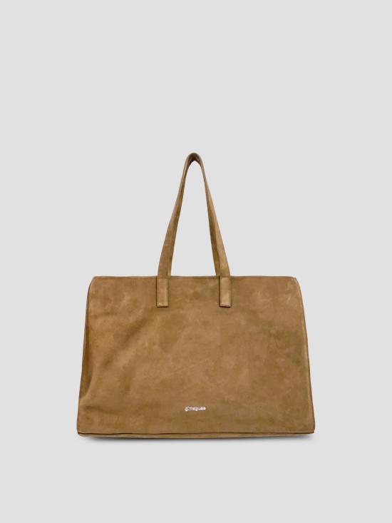 26SS 기마구아스 토트백 MAXI SHOPPER BAG SUEDE CAMEL DOM