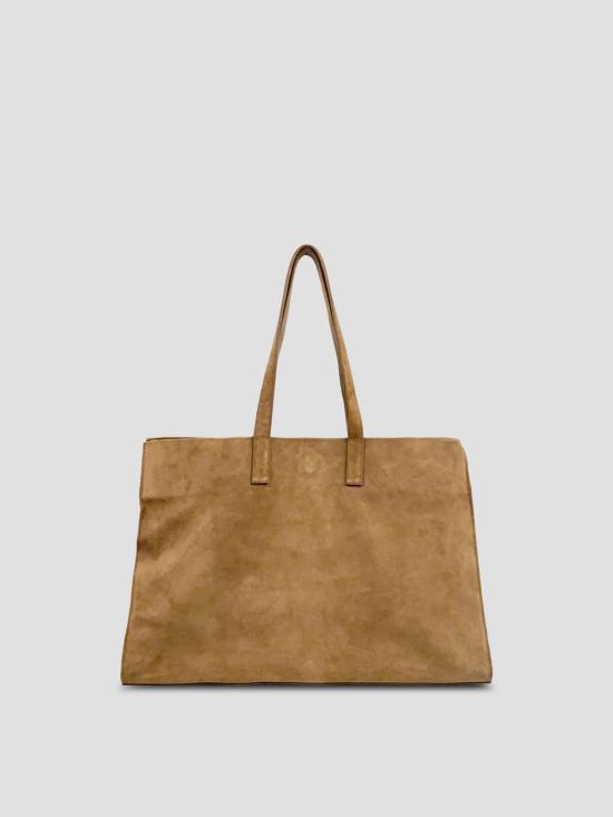 26SS 기마구아스 토트백 MAXI SHOPPER BAG SUEDE CAMEL DOM - GIMAGUAS
