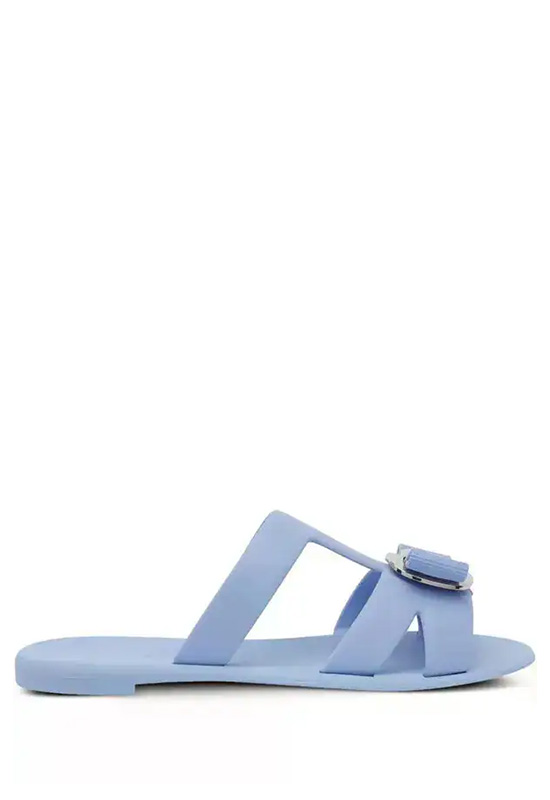  살바토레 페라가모 / 여성 뉴 바라 플레이트 스트랩 슬라이드 01J325 779976 LIGHT BLUE BPG