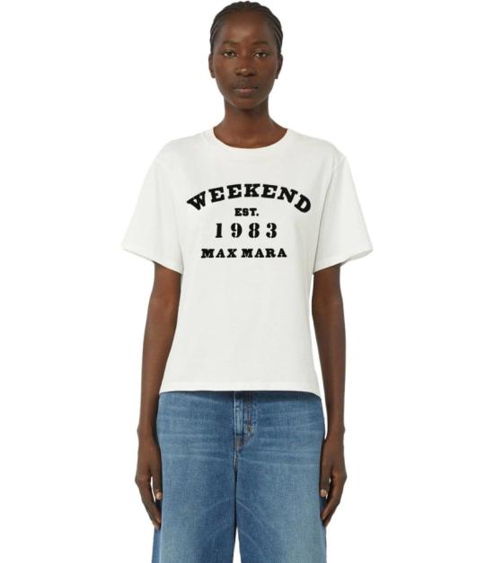 26SS 막스마라 테뉴 코튼 티셔츠 15971051 001 WHITE DOM - MAX MARA