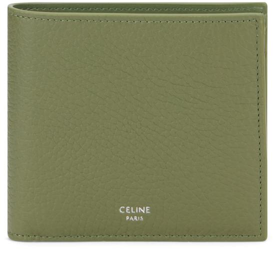 26SS 셀린느 바이폴드 월렛 그레인드 카프스킨 10C873GTZ GREEN - CELINE