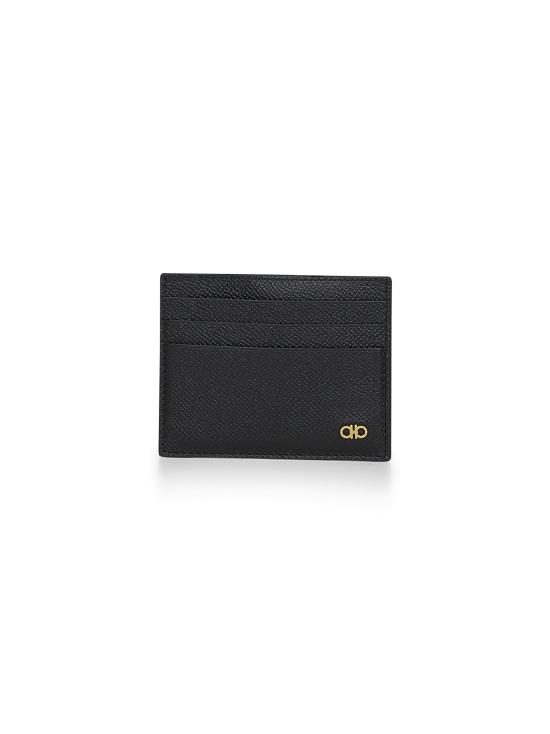 26FW 살바토레 페라가모 간치니 카드지갑 661478MICROGANCIO776843 BLACK
