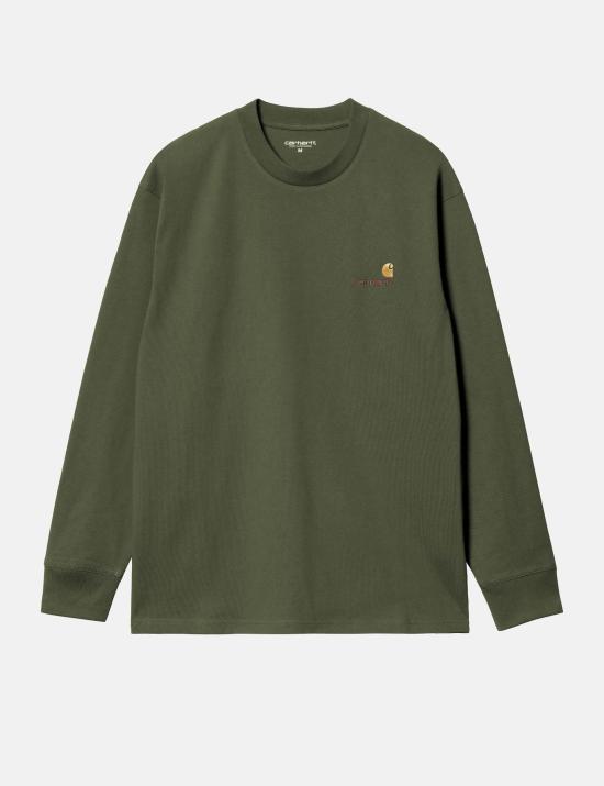 26FW 칼하트 WIP 롱슬리브 체이스 티셔츠 I026392 3LRXX LEAF GOLD DOM