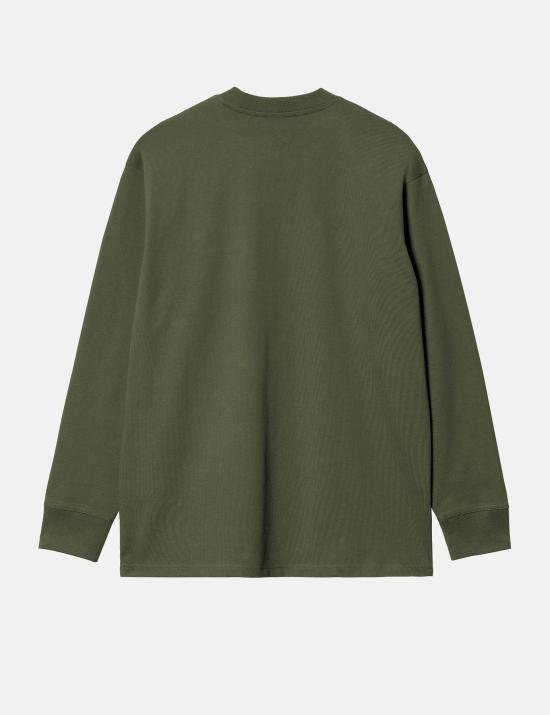 26FW 칼하트 WIP 롱슬리브 체이스 티셔츠 I026392 3LRXX LEAF GOLD DOM - CARHARTT WIP
