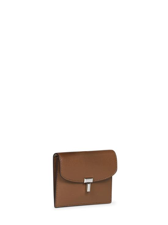 26FW 토템 T-락 팔멜라토 레더 카드 홀더 251WAM0042LE0025 379 BROWN - TOTEME