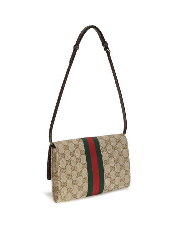 26FW 구찌 홀스빗 웹 스트랩 지갑 867120FAF88 BEIGE - GUCCI