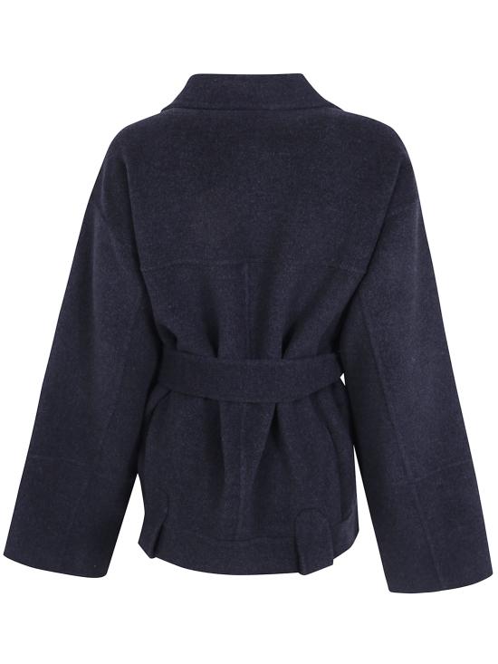 26FW 케이트 엘더 더블 울 벨티드 코트 6239547 205 CHARCOAL - KHAITE