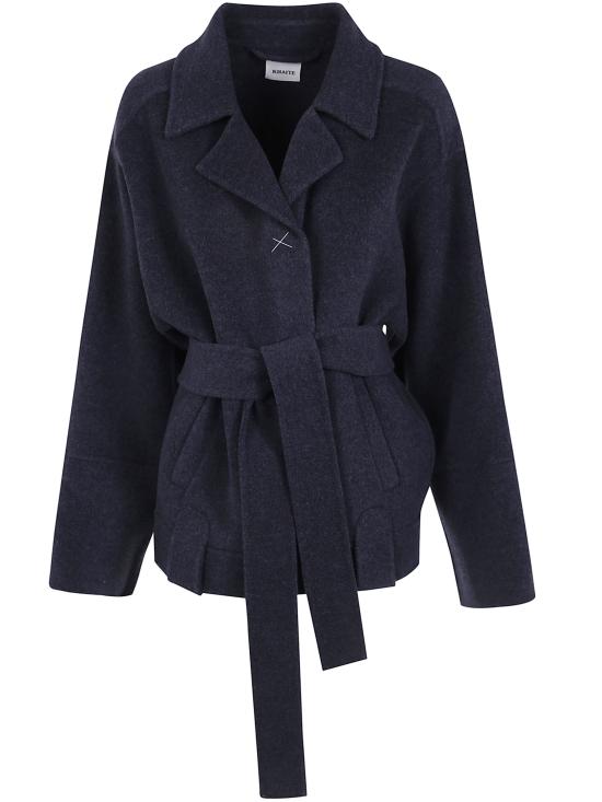 26FW 케이트 엘더 더블 울 벨티드 코트 6239547 205 CHARCOAL