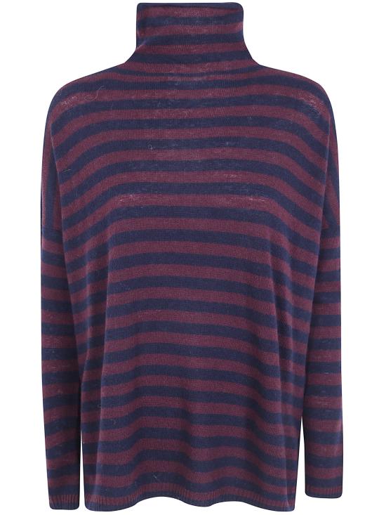 26FW 베이스 터틀넥 B8513 602 591 BLUE BURGUNDY