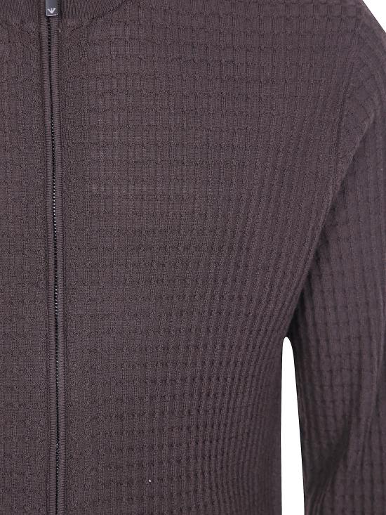 26FW 엠포리오 아르마니 가디건 EM006315 AF27831 F6017 SQUARE COFFEE BEAN - EMPORIO ARMANI