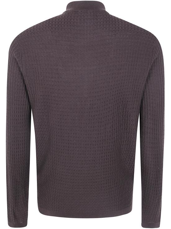 26FW 엠포리오 아르마니 가디건 EM006315 AF27831 F6017 SQUARE COFFEE BEAN - EMPORIO ARMANI