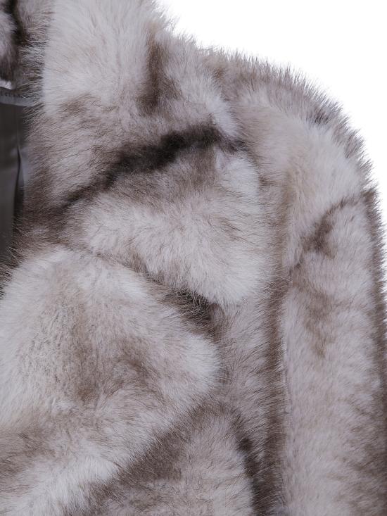 26FW 스포트막스 무스탕 2622456012600 002 STRIPPED GREY - SPORTMAX