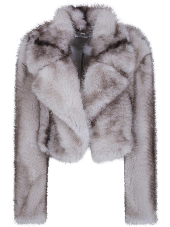 26FW 스포트막스 무스탕 2622456012600 002 STRIPPED GREY