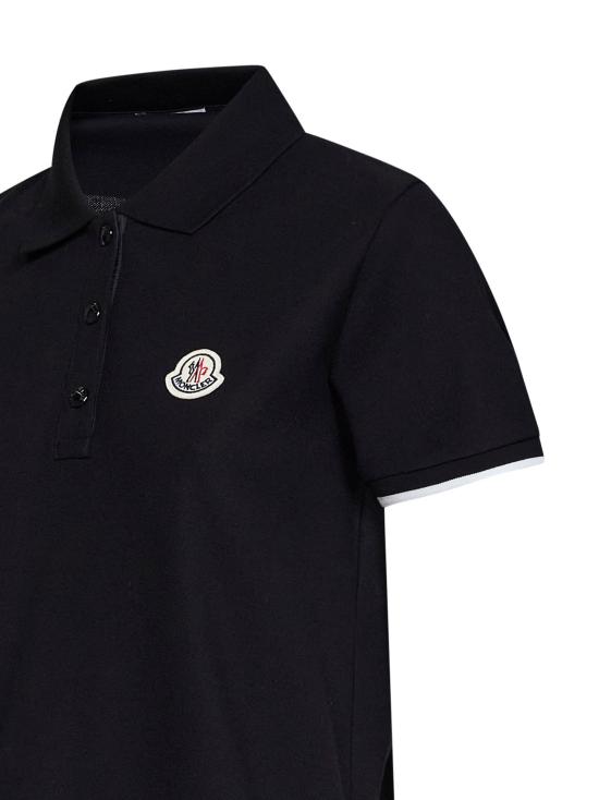 26FW 몽클레어 로고 코튼 피케 폴로 셔츠 L20938A0000784720999 BLACK - MONCLER