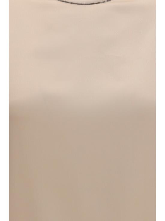 26SS 브루넬로 쿠치넬리 실크 크루넥 탑 M0C59DE310 BEIGE - BRUNELLO CUCINELLI