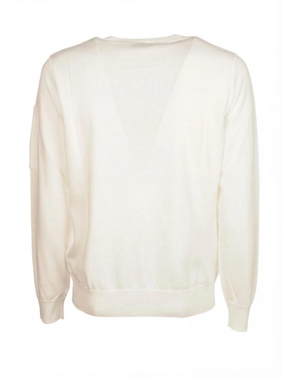 26FW 씨피 컴퍼니 스웨터 21CMKN069A 005528A 103 GAUZE WHITE DOM - C.P. COMPANY