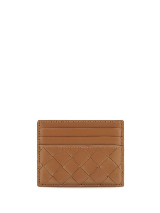 26FW 보테가베네타 인트레치아토 크레딧 카드 케이스 796324VCPP3 TANNIN GOLD - BOTTEGA VENETA