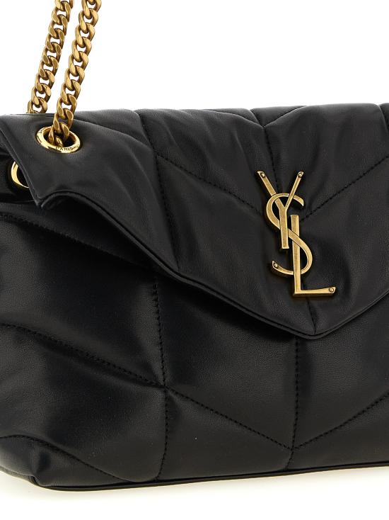 26FW 생로랑 루루 푸퍼 스몰 체인 백 5774761EL071000 Black - SAINT LAURENT