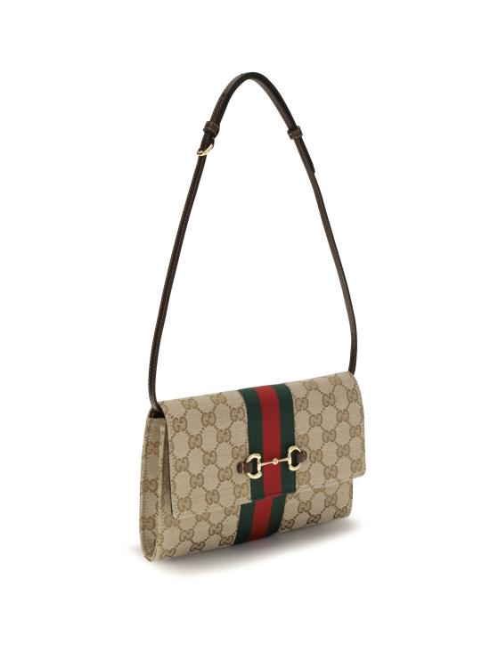 26FW 구찌 홀스빗 웹 스트랩 지갑 867120FAF88 BEIGE - GUCCI